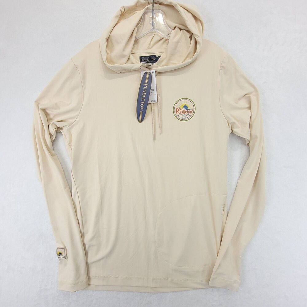 Pendleton Hoodie Men's Size Small Sandshell Tan Sun Tee Performance NWT